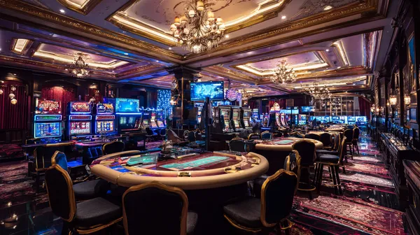 A dramatic shot of winning sevens landing on a slot reel surrounded by shining gold coins, symbolizing big wins.